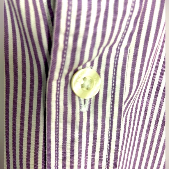 J.Crew Men’s Thin Striped Button Front & Cuffs Casual Shirt Sz L - Picture 4 of 5